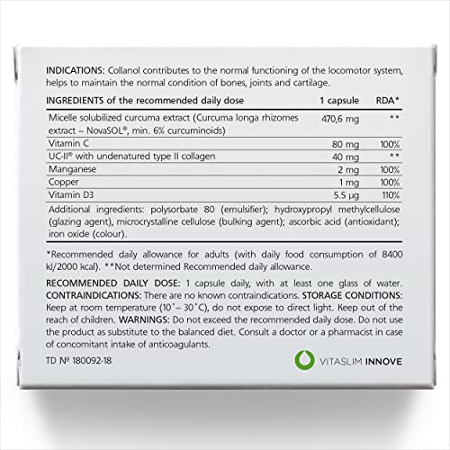 Collanol - Innovation in The Care of Healthy Joints - Liquid Formula in a Double Capsule 3D Collagen Collanol