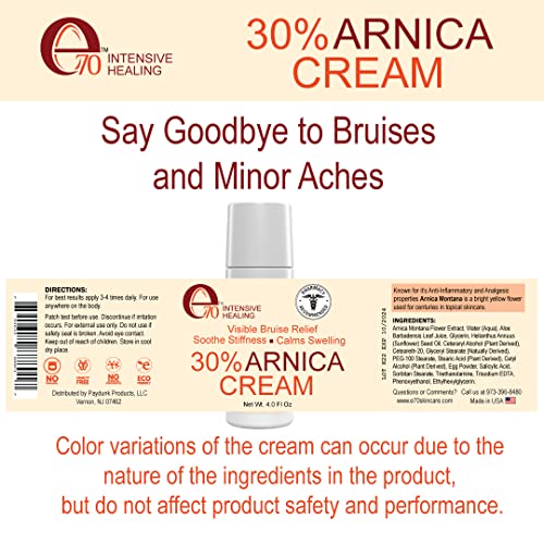 e70 Arnica Cream & Roll-On for Visible Bruise Relief, soothes Stiffness, Calms Swelling Formula e70