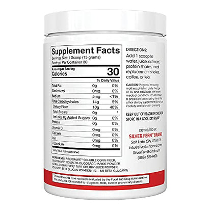 Tino Natural Gluten Free Prebiotic Fiber Supplement - with Tart Cherry Extract & Polycan