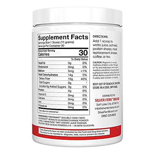 Tino Natural Gluten Free Prebiotic Fiber Supplement - with Tart Cherry Extract & Polycan Silver Fern