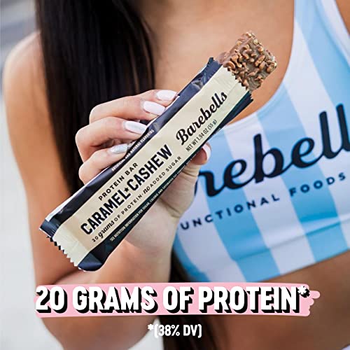 Barebells Protein Bars Caramel Cashew - 12 Count, 1.9oz Bars with 20g of High Protein BAREBELLS