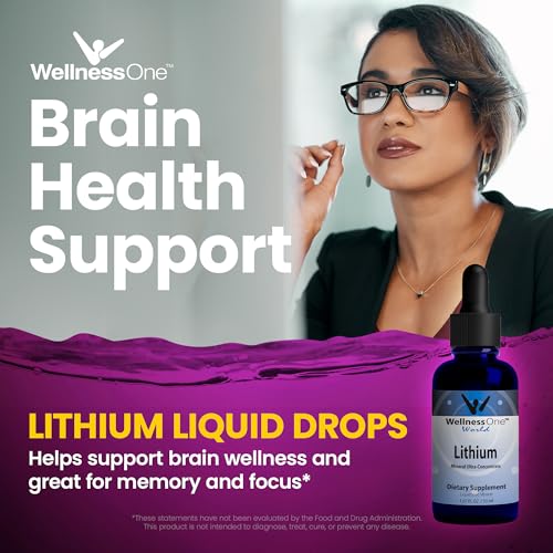 WellnessOne Liquid Lithium Supplements - Ionic Lithium Supplement Liquid