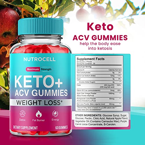 Keto ACV Gummies - Keto Apple Cider Vinegar Gummies - Advanced Weight Loss - Keto