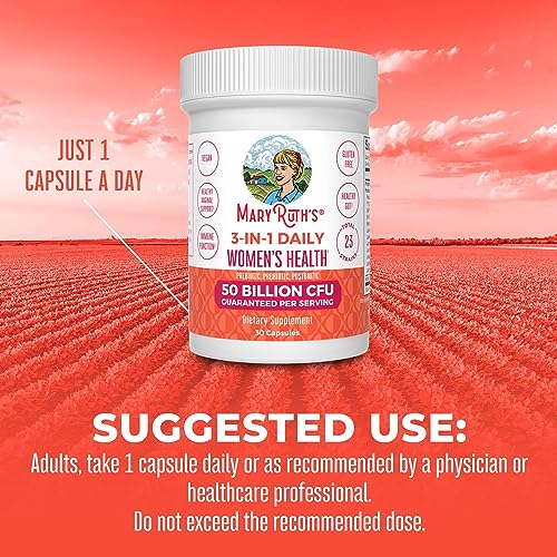 MaryRuth's 3-in-1 Daily Health Probiotics for Women | Clinically Tested | Hormone Support