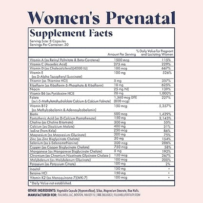 FullWell Fertility Trio | Prenatal Vitamin + DHA & Fertility Booster | Choline, Folate, Omega 3