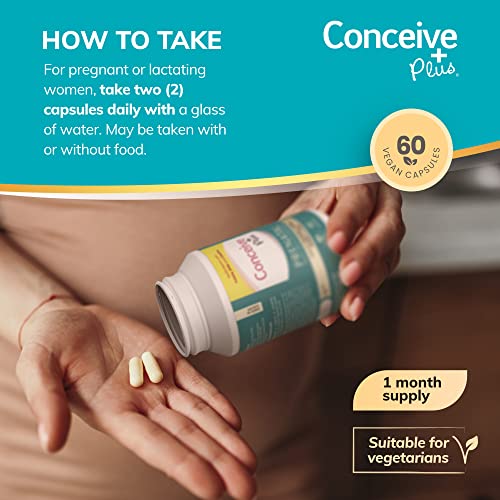 CONCEIVE PLUS Prenatal Vitamins for Women - DHA, Choline + Folate, Healthy Pregnancy CONCEIVE PLUS