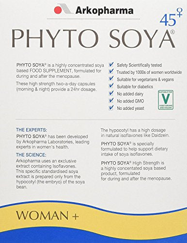Arkopharma Phyto Soya, Menopause Tablets, 1 Month Supply - 60 Capsules Arkopharma