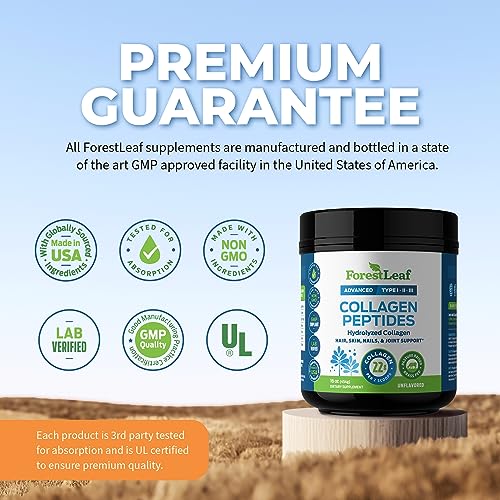 Collagen Peptides Powder Unflavored - Hydrolyzed Collagen Protein Powder