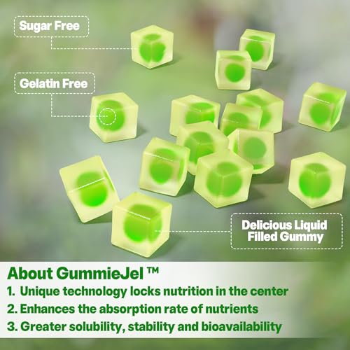 Sugar Free Black Seed Oil Filled Gummies & Chlorophyll, with Hydrolyzed Collagen EnvyCure
