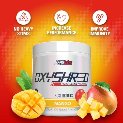EHP Labs OxyShred Thermogenic Pre Workout Powder & Shredding Supplement - Clinically