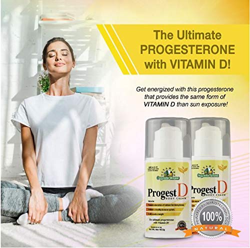 Progest D Progesterone Body Cream Net Wt. 4oz / 85.5g - Transdermal use only, Progesterone ORGANIC FARMS VITAMINS