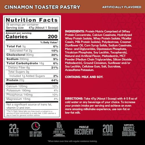 BSN SYNTHA-6 Whey Protein Powder with Micellar Casein, Milk Isolate, Cinnamon Toaster BSN