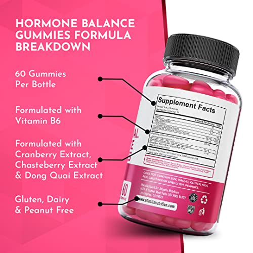Hormonal Balance For Women & PMS Relief Gummies - Alleviates Cramps, Bloating, Mood Swings Atlantis Nutrition