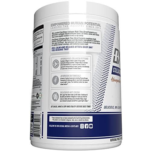 EHP Labs OxySleep Collagen Peptides Powder Night Time Shred - Promotes Deep Sleep EHP Labs