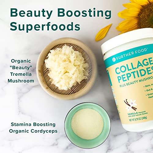 Further Food Best Collagen Peptides Powder Vanilla Flavored Keto Grass-Fed Collagen Further Food