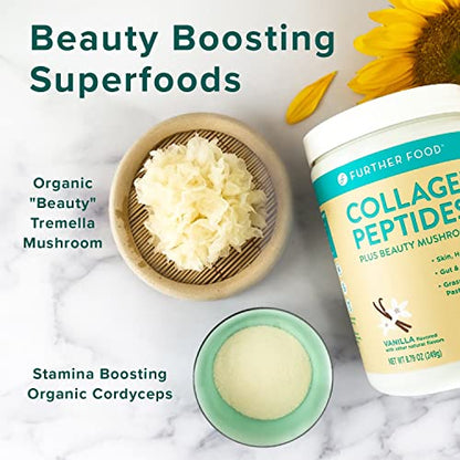 Further Food Best Collagen Peptides Powder Vanilla Flavored Keto Grass-Fed Collagen