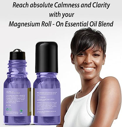 Calm Magnesium Roller Lavender Orange Cedarwood Essential Oil Roll On Calming Aromatherapy Self Care