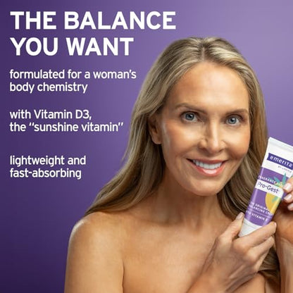 Emerita Pro-Gest Balancing Cream with Vitamin D3 | USP Progesterone Cream from Wild Yam