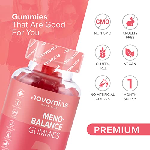 Novomins Meno-Balance Gummies – Menopause Support – Perimenopause and Post Menopause Novomins