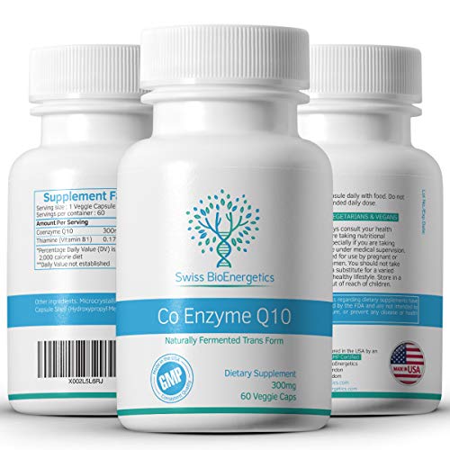 Co Enzyme Q10 CoQ10 300mg 60 Capsules - Superior Naturally Fermented Trans Form swiss bioenergetics