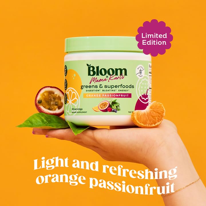 Bloom Nutrition x Mama Karls Super Greens Powder Juice Mix - Probiotics Bloom Nutrition