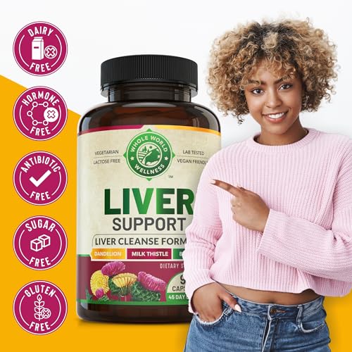 Liver Cleanse Detox & Repair Formula. Liver Support Supplement with Dandelion Root Silymarin WHOLE WORLD WELLNESS