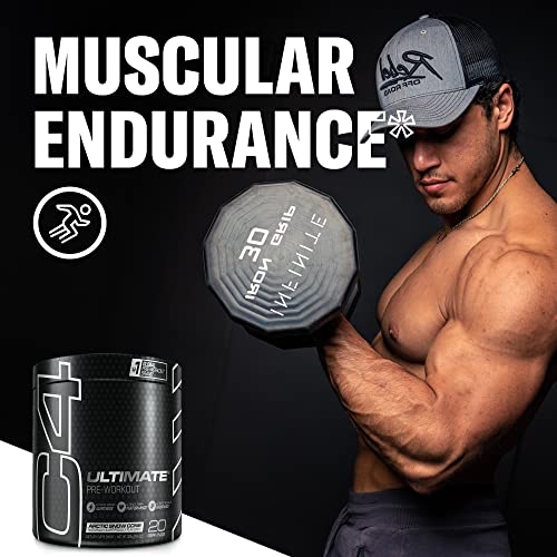 C4 Ultimate Pre Workout Powder Arctic Snow Cone - Sugar Free Preworkout Energy