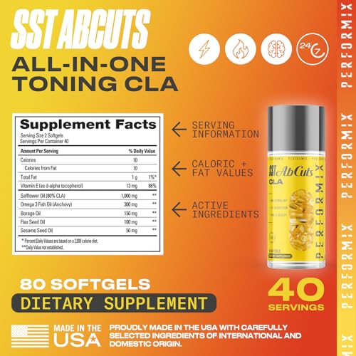 PERFORMIX - SST AbCuts - CLA 1,000 mg - Stim Free - Thermogenic