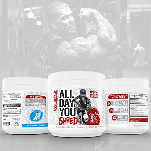 5% Nutrition Rich Piana AllDayYou Shred BCAA Powder | Amino Acid Supplement 