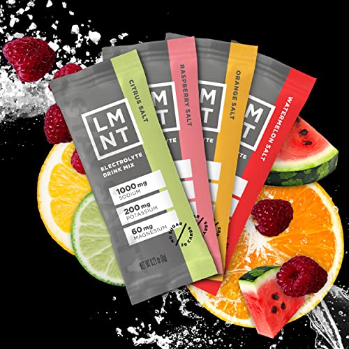 LMNT Zero-Sugar Electrolytes - Variety Salt - Hydration Powder Packets | No Dodgy Ingred