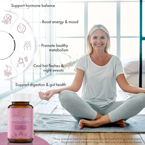 Angel Calm Stress Relief Supplement for Women & Men and Meno-Pro Menopause Probiotics Angel Pure MD