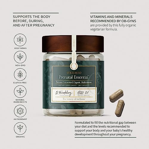 OXOMIO - Prenatal Essential - Prenatal Fermented Organic Multivitamin Higher bioavailability OXOMIO