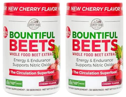 COUNTRY FARMS Bountiful Beets Powder, Wholefood Beet Extract Superfood, Natural Nitric