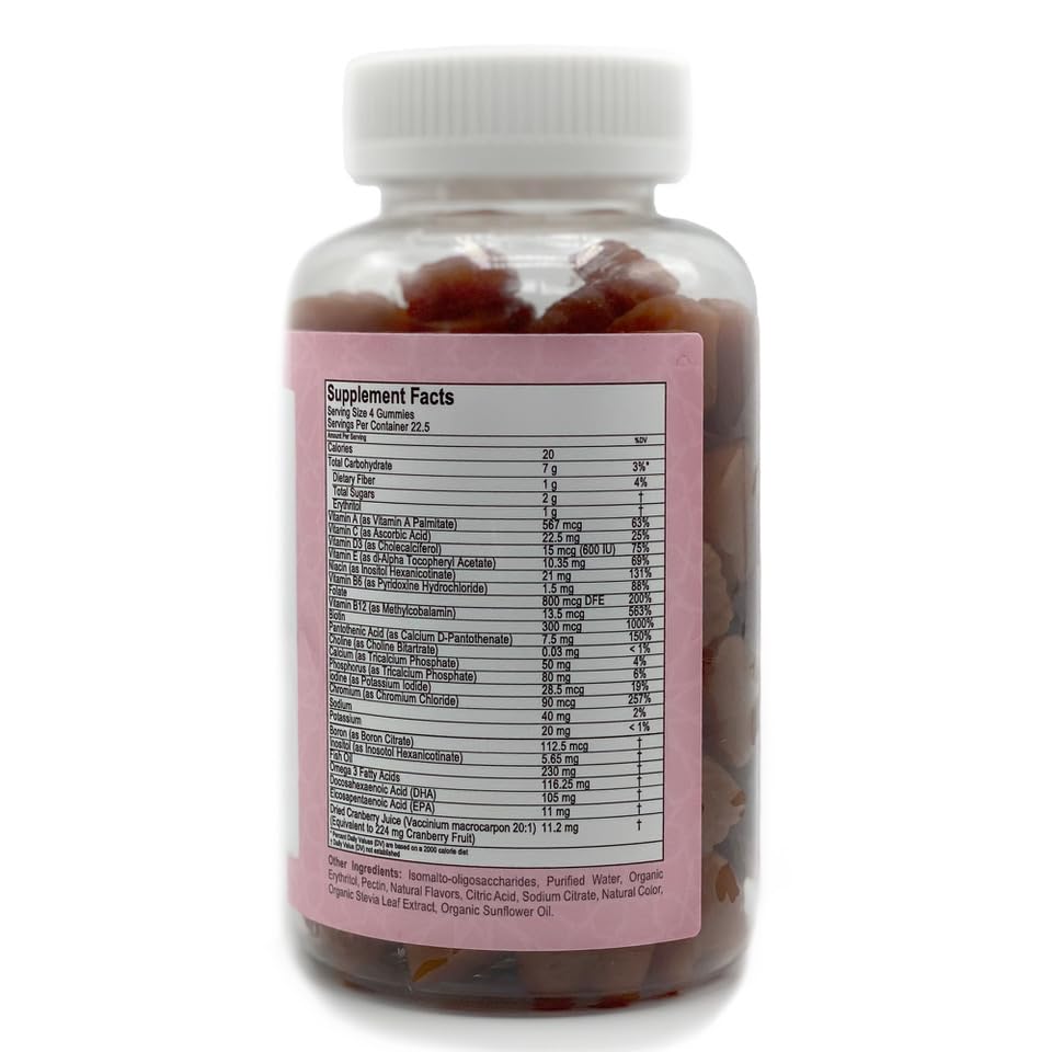 Salaam Nutritionals Halal Prenatal Gummy Multivitamins, Low Sugar, 800 mcg Folate, Methylcobalamin Salaam Nutritionals