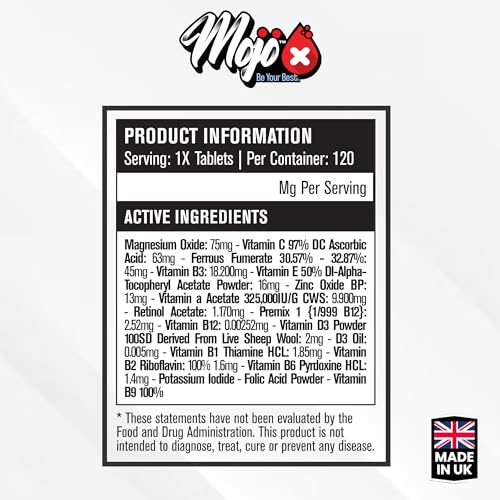 𝗠𝗢𝗝𝗢™ 𝗠𝘂𝗹𝘁𝗶-𝗩𝗜𝗧 - 𝟭𝟮𝟬𝘅 '𝗢𝗻𝗲 𝗮 𝗗𝗮𝘆' 𝗠𝘂𝗹𝘁𝗶-𝗩𝗶𝘁𝗮𝗺𝗶𝗻 & Minerals for Women Men - Enhance