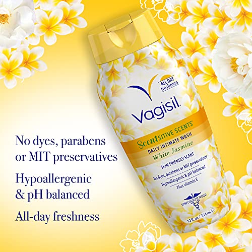 Vagisil Feminine Wash for Intimate Area Hygiene, Scentsitive Scents, pH Balanced and Gynecologist Tested Vagisil