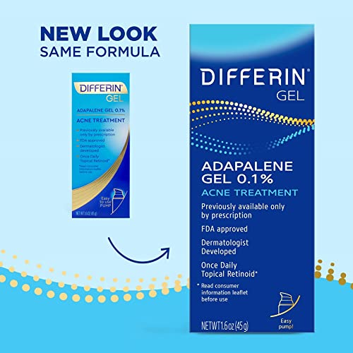 Differin Acne Treatment Gel, 90 Day Supply, Retinoid Treatment For Face Differin