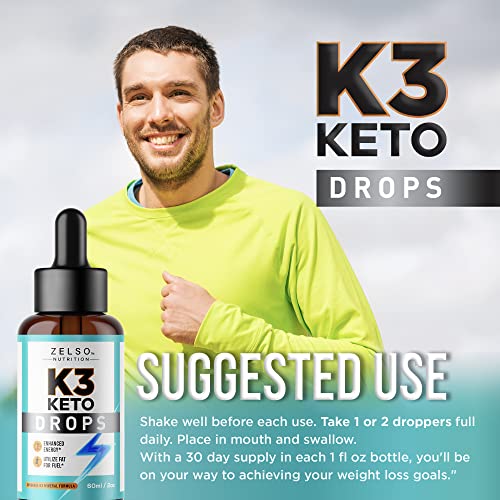 K3 Keto Drops for Weight Loss - Fat Burner & Metabolism Booster | Advanced Keto Carb