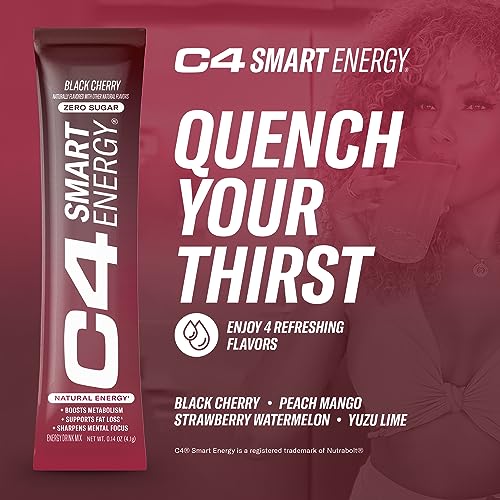 C4 Smart Energy Powder Stick Packs - Sugar Free Performance Fuel & Nootropic Brain Cellucor