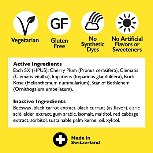 RESCUE Bach PASTILLES, Orange and Elderflower Flavor, Natural Stress RESCUE