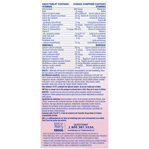 Materna Nestle Prenatal Postpartum Vitamin & Mineral Supplement 100 Tablets