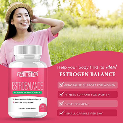 Evinutrition Estrobalance Capsule for Women - Menopause Mood and Energy Support