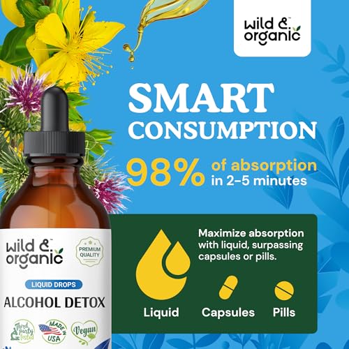 Wild & Organic Alcohol Detox Supplement - Liver Cleance & Repair Formula - Anti Alcohol