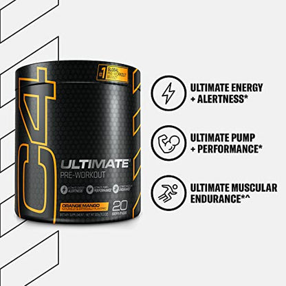 Cellucor C4 Ultimate Pre Workout Powder Orange Mango - Sugar Free Preworkout