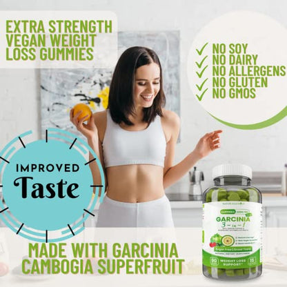 Fat Burning Gummies Pure Extract Garcinia Cambogia, Green Coffee, Raspberry Ketones