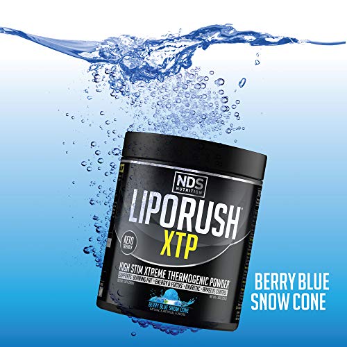 LIPORUSH NDS Nutrition XTP Thermogenic Fat Burner with L-Carnitine - Energy, Focus