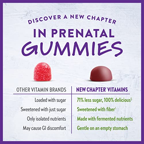 New Chapter Prenatal Multivitamin Gummies – 71% Less Sugar, Prenatal Gummies New Chapter