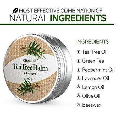 TEA TREE OIL BALM -100% All Natural | Great Cream for Soothing Irritations like Eczema