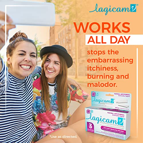 Lagicam Vaginal Yeast Infection, Antifungal 3 Day Miconazole Nitrate Treatment Cream, Relief for Itching